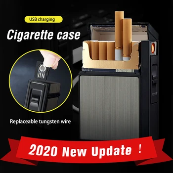 20pcs Cigaret Sag Max Lettere kan Udskiftes af USB-Elektronisk Wolfram Turbo Lettere Metal Cigaret Holder Tobak Arc Lightere 20444