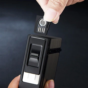 20pcs Cigaret Sag Max Lettere kan Udskiftes af USB-Elektronisk Wolfram Turbo Lettere Metal Cigaret Holder Tobak Arc Lightere