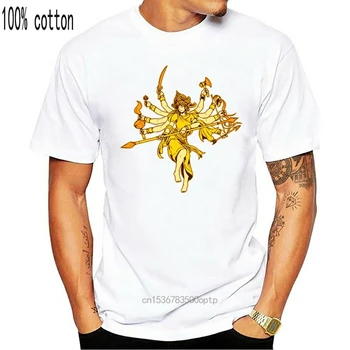 Hindu Gudinden Durga Animationsfilm Hindu-t-shirt Brugerdefineret t-shirt Unik Løs Sjovt Foråret Efteråret Standard-shirt
