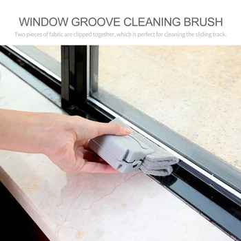 Vinduet Groove rensebørste Døren Vinduet Styr Køkken Rengøring af Pensler vinduespudsning Børste til Alle Hjørner og Huller