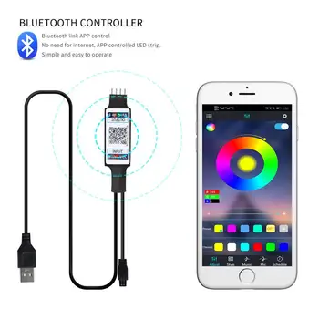 RGB Bluetooth USB-LED Strip Light 5V LED-lys 5050 Music Sync LED Bånd Bånd Farve Skift Hjem Til Værelset TV-Baggrundsbelysning belysning