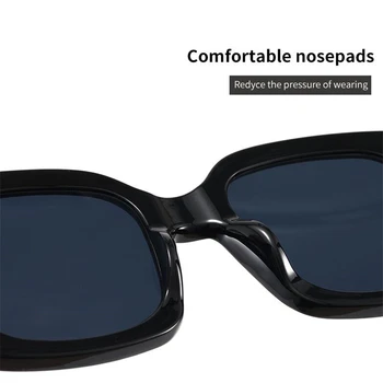 Nye damemode stor ramme square solbriller trendy unisex jelly farve solbriller med UV-street skydning catwalk party briller