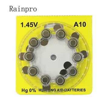 Rainpro 10STK/MASSE A10 10 PR70 Zink-Luft batteriet for indre-øre type høreapparat. 211