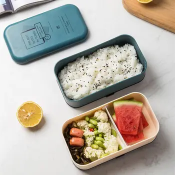 Unibird Dobbelt Lag Plast madpakke til Børn 1L Camping Mad Beholder tudent Kontor Arbejdstager, Mikrobølgeovn Varme Bento Box