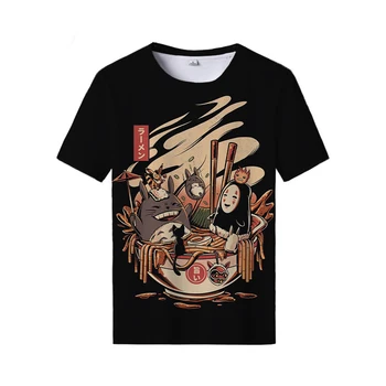2021 Sjove Japansk Anime Totoro 3D-Print T-Shirt Mænd Japan Animation Toppe Mænd Harajuku Streetwear