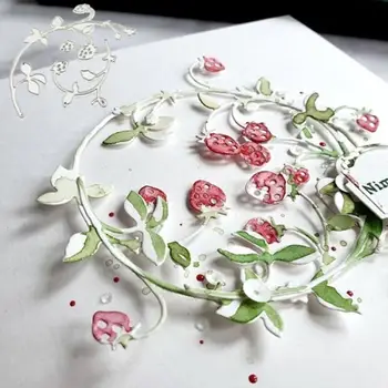 DIY jordbær spåntagende udstansning skabelon for scrapbog foto album dekoration prægede papir formen for kort at gøre 21516
