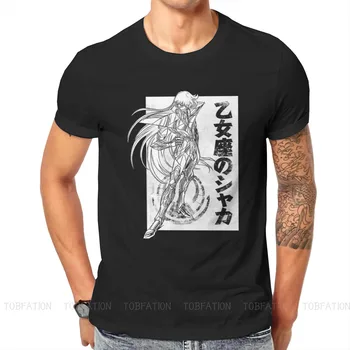 Saint Seiya Knights Of The Zodiac Japansk Anime Shaka Ingen Virgo Tshirt Harajuku Mænd er t-shirts Toppe Cotton Crewneck T-Shirt