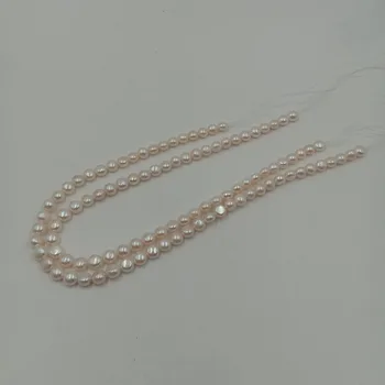 Gratis forsendelse ,pearl perler i strand ,7-8 MM AAA rund mønt pearl perler, ferskvand løs perle ,fuld hul boret