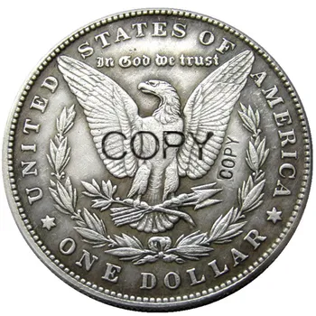 HB(74)Hobo USA Morgan Dollar kraniet zombie, skelet Sølv Forgyldt Kopiere Mønter