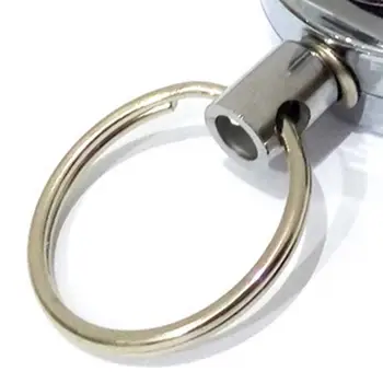 60cm Modstandsdygtighed Udtrækkelig Wire Anti-tabte Nøgle Kæde Ring Indehaveren Finder DIY Nøgleringe Gøre Nøgle Ring
