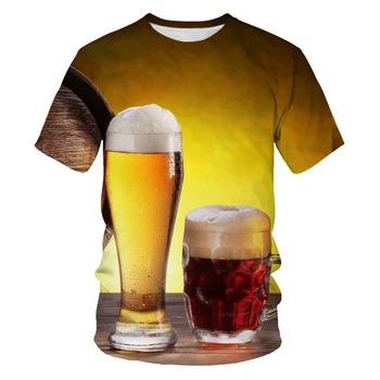 2021 fabrikken direkte salg mode sommeren mænds T-shirt drikke øl udskrivning casual T-shirt 110/6XL 21904