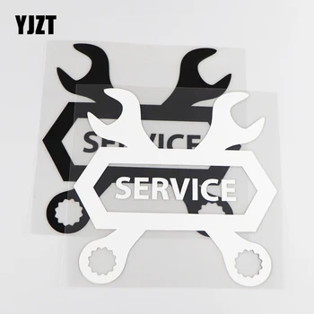 YJZT 16.5 X 16.4 CM SERVICE Vinyl Decal Sjove Kreative Reparation Værktøj Tegn Bil Sticker Sort/Sølv 4C-0431