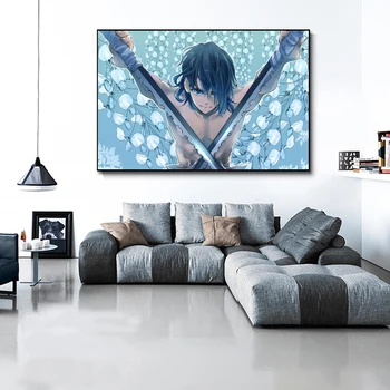 Anime Rolle Demon Slayer Lærred, Plakat HD Trykte Billeder Modulære Moderne Væg Kunst Maleri Stue Til Indretning Indrammet