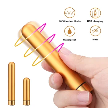 OLO 10 Frekvens Guld/Sølv Farve Mini Bullet Vibrator Klitoris Stimulator Sex Produkter, Voksen Sex Legetøj til Kvinder Masturbator