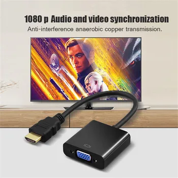 1080P HDMI-kompatibel med VGA-Adapter Digital til Analog Konverter Kabel Til Xbox PS4 Bærbare PC, TV Boks for at Displayer HDTV 20pcs 2283