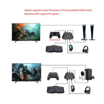 Spil Controller Converter til Xbox One S X 360 PS4 Pro-PS3 Slim Nintend Skifte Skifte Lite Gamepad Mus og Tastatur Adapter med 3