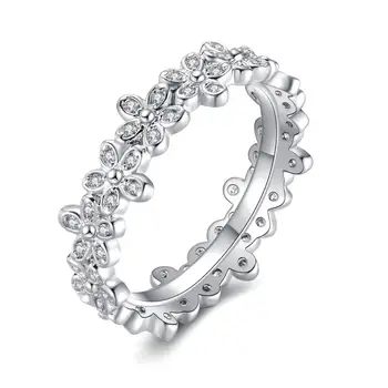 Let Som En Fjer Klart Zircon Ring Kompatibel Med Bryllup Mærke Ringe Til Kvinder Engagement Smykker Tilbehør Gave