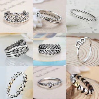 Let Som En Fjer Klart Zircon Ring Kompatibel Med Bryllup Mærke Ringe Til Kvinder Engagement Smykker Tilbehør Gave