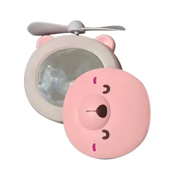Piggy makeup-Spejl med Fan Bærbare USB Mini Skønhed Spejl 2321