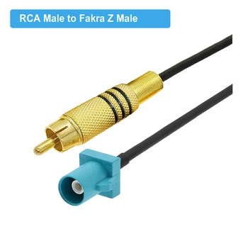 Udvidet Fakra Z han til RCA-hanstik Video-Kabel Adapter Pigtail Bil Parkering Vende bakkamera Adapter Kabel 23227