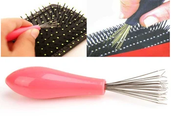 2021 Hot Salg Kam Hair Brush Cleaner Rengøring Remover Indlejret Skønhed Værktøjer Plast Håndtag Gratis Fragt Tilfældig Farve 23427