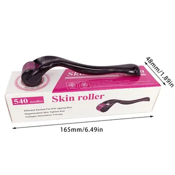 Huden Roller 540 Derma Micro Needle Roller Hår Genvækst Skæg Vækst Anti Hårtab Behandling Tyndere 0.2/0.25/0.3 Nåle Værktøj 23850