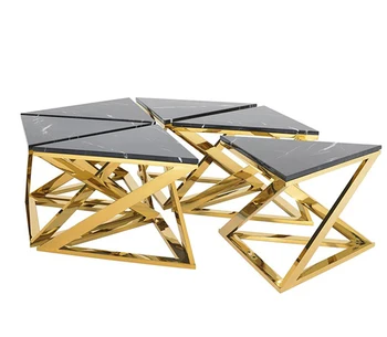 2020 fashionbale medern stil i rustfrit stål, marmor top sofabord fritid keramisk ende tabel til stuen