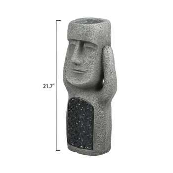 Se, Høre, Tale Ondt Haven Easter Island Statuer Kreative Have Harpiks Skulptur Udendørs Udsmykning F2