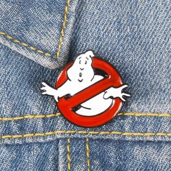 White Ghost Badge Broche Ghostbusters Emalje Pin-Pose Tøj Revers pin-Tegnefilm Sjov Film Smykker Gave til fans