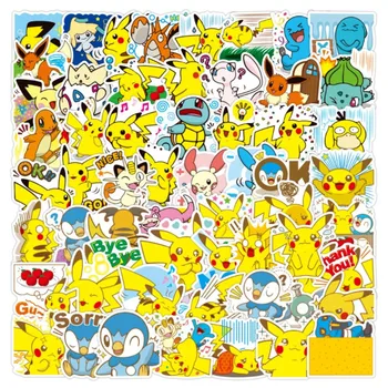80 pc ' er Pokemon Klistermærker Animationsfilm Pikachu Tegnefilm Vandtæt Stikers Skateboard, Cykel-Guitar, Laptop Børn Stiker Legetøj 24884