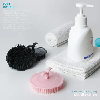 Blød Silikone Shampoo Børste Hoved Massage Børste Til Personlig Pleje Badeværelse Produkter Hår Vask Hår Hovedbund Massage Kam For Børn