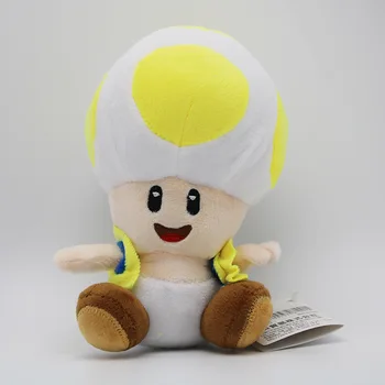 17cm Super Mario Spil Bløde Dukke Toy Tudse Anime Karakter Chinobio 4 Farve Sidder Champignon Mand Bløde Dukke Fødselsdag Gaver