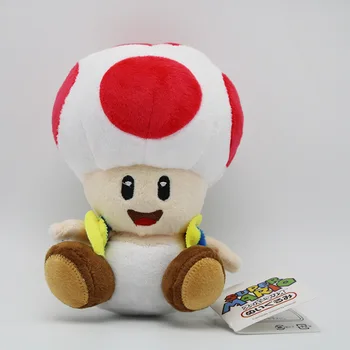 17cm Super Mario Spil Bløde Dukke Toy Tudse Anime Karakter Chinobio 4 Farve Sidder Champignon Mand Bløde Dukke Fødselsdag Gaver