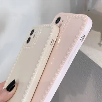 Candy Farve Kærlighed Hjerte Tekstur Phone Case For iPhone 12 11 Pro Max X XR XSMax 7 8 Plus SE 2020 Kamera Beskyttelse Soft Back Cover