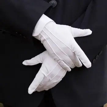 Hvid Formelle Handsker Taktiske Handsker Tuxedo Æresvagt Parade Santa Mænd Inspektion Samling Tjene Vinter Handsker 1 Par Nye