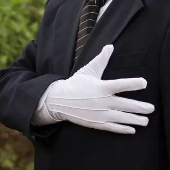 Hvid Formelle Handsker Taktiske Handsker Tuxedo Æresvagt Parade Santa Mænd Inspektion Samling Tjene Vinter Handsker 1 Par Nye