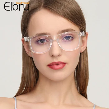 Elbru Vintage Gennemsigtig Ramme Nærsynethed Briller Kvinder&Mænd Ultralet Brillerne Studerende Nærsynet Briller Dioptri 0 til -6.0 26258