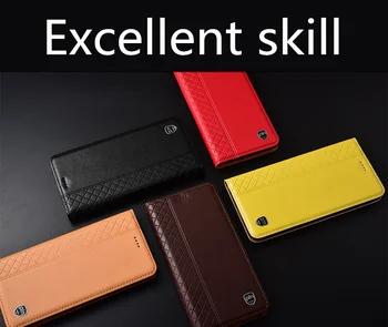 Ægte Læder Kortholder Flip Phone Case For Xiaomi Redmi Note 6 Pro/Redmi Note 5 Pro Hylster Dække Sagen Med Støtteben Funda