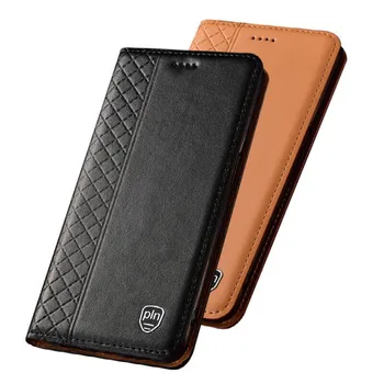 Ægte Læder Kortholder Flip Phone Case For Xiaomi Redmi Note 6 Pro/Redmi Note 5 Pro Hylster Dække Sagen Med Støtteben Funda