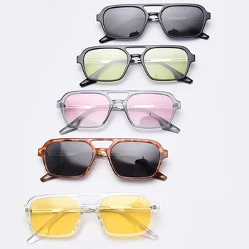 Peekaboo TAC 1.1 linse polariseret solbriller til mænd dobbelt bro TR90 ramme mandlige retro solbriller kvinder kørsel uv400 2021 26509
