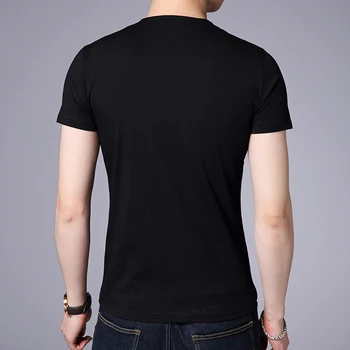 Nye Sommer Mærke Toppe O-Neck t-Shirt Til Mænd Almindeligt 95% Bomuld, 5% Spandex Farve Korte Ærmer Casual Fashion Mænd Tøj 26737