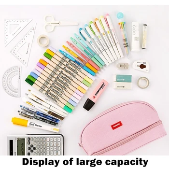 Angoo Hamburger Pen Taske, Penalhus Dual Lagerplads Japansk Design Pose Arrangør Papirvarer Skole Kosmetisk Rejse F439