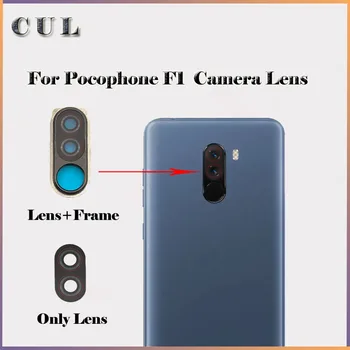 1stk for Xiaomi Pocophone F1 Tilbage Kamera Glas Linse Med Ramme Vigtigste Bageste Kamera Linse med Lim Pocophone F1 Reparation Reservedele 2683