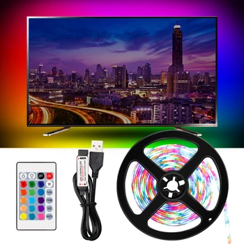 RGB LED lysbånd 5V USB Fleksibel Lampe Bånd Bånd RGBW Lampe Strip Til Trapper TV Baggrund Belysning Tape 0,5 M 1M 2M 3M 4M 5M