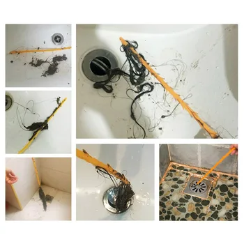 47cm Lang Afløb UnBlocker Stick-Værktøj Hair Remover Håndvask Bruser Badekar Renere Slange Rengøring af Pensler 27300