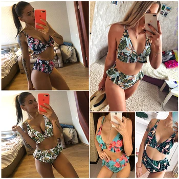 2021 Sexet Brasilianske Bikinier Kvinder Badedragt Polstret Badetøj Halterneck Bikini Sæt, Push Up Beach Wear, Badetøj Svømning Maillot 2737