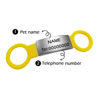 Personlig Krave Pet-ID Tag Indgraveret Pet-ID Navn til Hvalp Dog Tag Vedhæng Nøglering Knogle Pet Tilbehør Hund Identitet Tags
