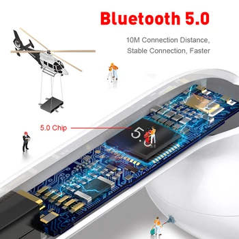 Original i12 tws Stereo Trådløse 5.0 Bluetooth-Hovedtelefoner Headset Med Øretelefoner Opladning Boks Til iPhone og Android-smartphones Xiaomi