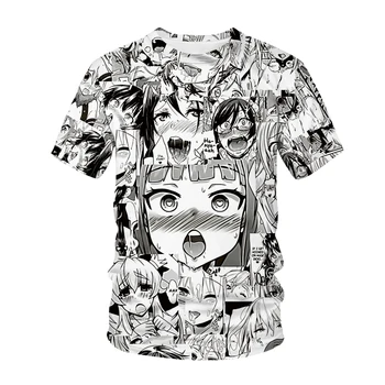 2021 Sommeren Animationsfilm Sexet Pige T-shirt 3d-printet Harajuku Korte Ærmer til Mænd Tee Med Sjovt Mønster 28060