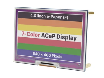 Waveshare 4.01 tommer Farverige E-Papir, E-Ink Display HAT Til Raspberry Pi 640×400 Pixels ACeP 7-Farve SPI Interface